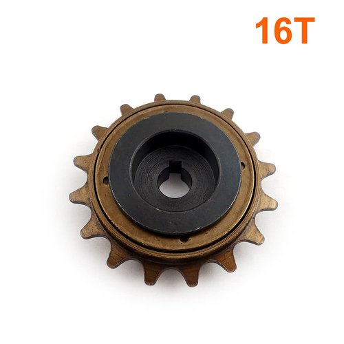 16T Freewheel for Unite Motor 1/2 Inch x 1/8 Inch Chain Freewheel Fit # 410 Bicycle Chain Custom Freewheel Base for Left Drive Motor (16T)
