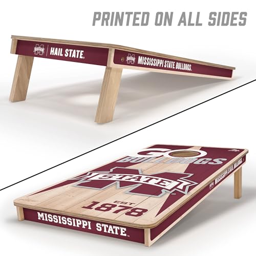 2' x 4' Professional Wood Cornhole Game - Mississippi State Bulldogs