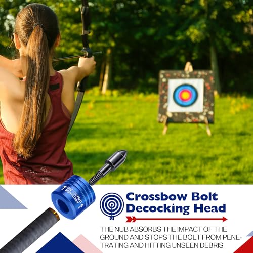 Crossbow Bolt Decocking Head - 2 Pack, Blue Release Tips