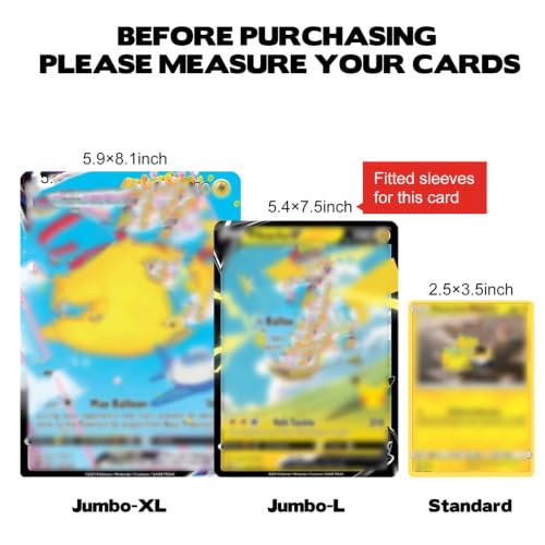 Jumbo Card Sleeves, Rigid Print Protectors Clear Hard Plastic Large