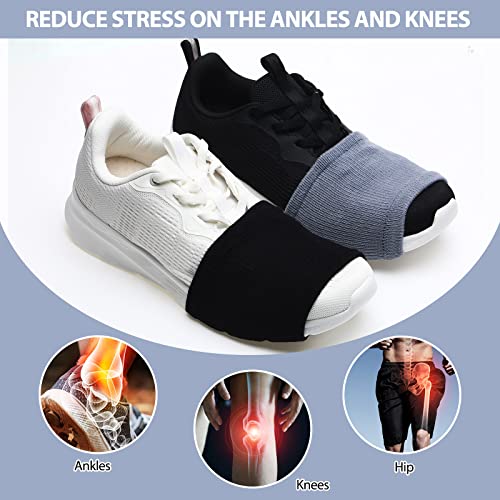 Dance Shoe Covers - 8 Pairs, Large, Classic Style, Black & Dark Gray