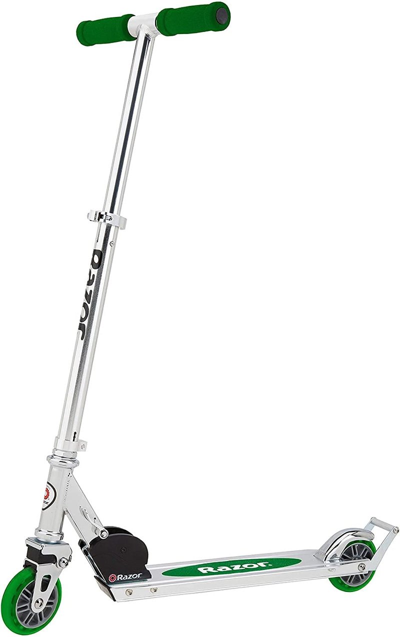 Razor A2 Kick Scooter for Kids Ages 5+ – Wheelie Bar, Foldable, Lightweight, Aluminum Frame, Front Vibration Reducing System, Adjustable Height Handlebars