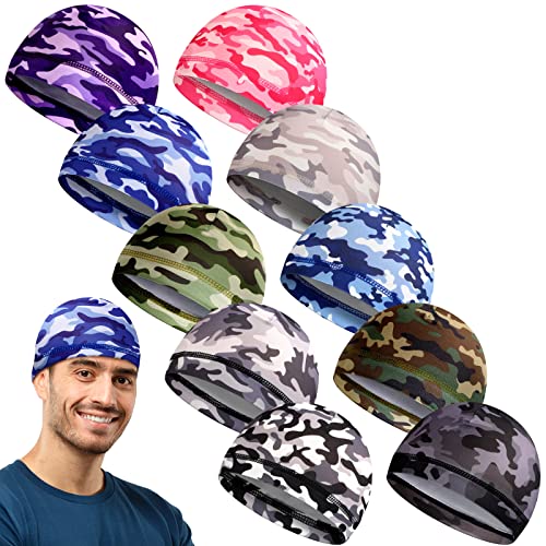 Tarpop 10 Men Skull Caps Helmet Liner - Camouflage