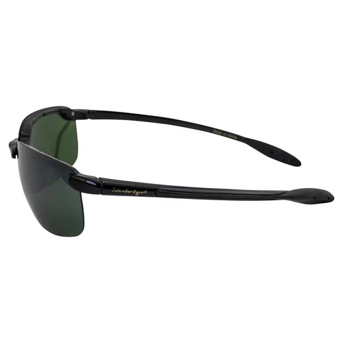 Islander Eyes Nevis Polarized Sunglasses for Men or Women Rimless Sports Wrap Black Temples w/Grey Lens