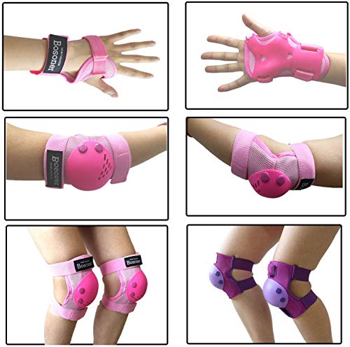 Kids Protective Gear Set - Knee Pads, Elbow Pads & Wrist Guards for Sports
