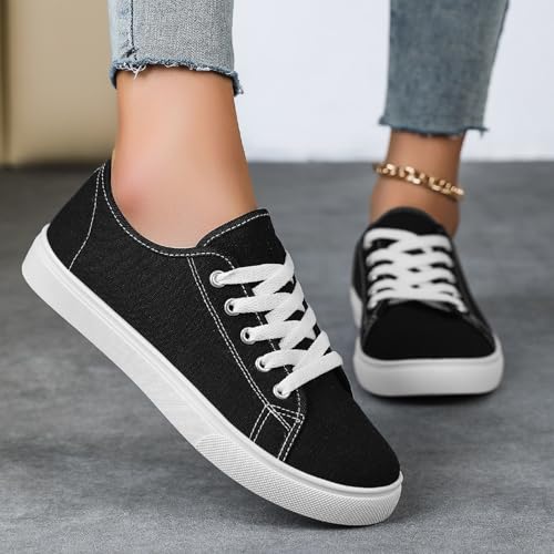 Slip-On Canvas Sneakers for Women - Comfortable Lightweight 6.5