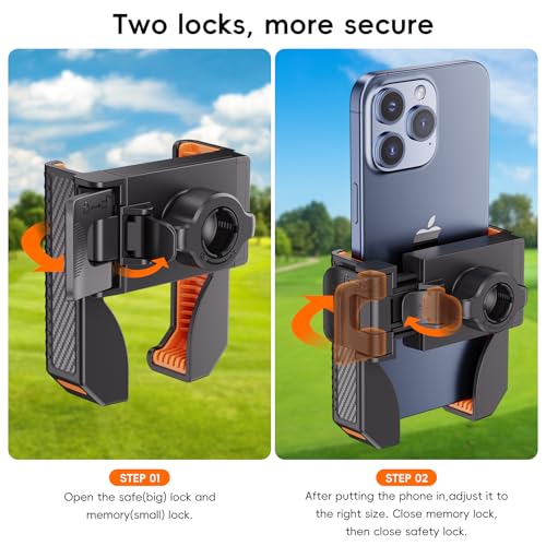 Magnetic Golf Cart Phone Holder - Universal 4.5-7" Smartphone Mount