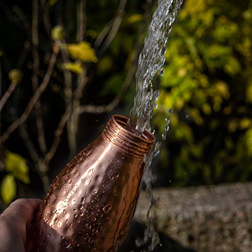 Kosdeg 24 oz Pure Copper Water Bottle | Ayurvedic Drinking Vessel