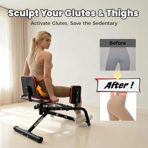 Hip Abductor Machine - 2 in 1 Glute Workout Equipment with 9 Levels