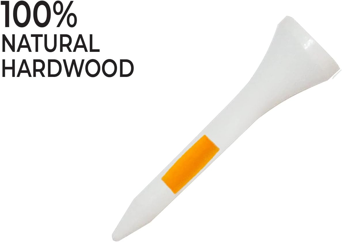 PrideSports PTS Wood Golf Tees - 90 Count, 1.5 Inch | #1 Tour Tee for Irons, Hybrids & Woods