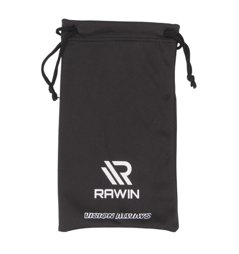 RAWIN High-Performance Sports Sunglasses for Cycling, Baseball, Running | Durable Wrap-Around Design (Shiny Black Frame with Grey Nose Pad & Tips/Green REVO Lens)