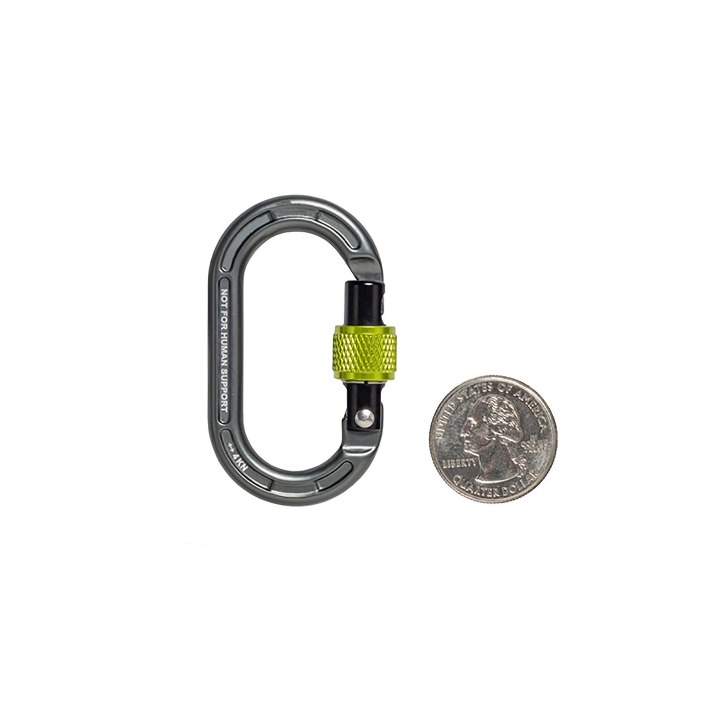 Notch Micro Carabiner Screw Lock Gate - Versatile Tool for Arborists and SRS Climbing, Gate Opening: 0.4”, Height: 2.3”, Tensile Strength: 900 lbs. Weight: 0.49 oz (99379)