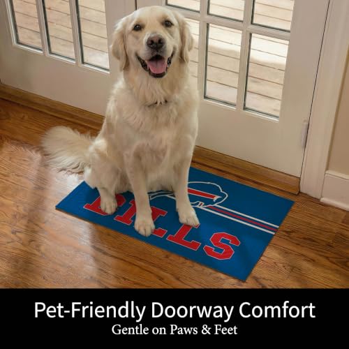 NFL Entrance Doormat - Buffalo Bills Cross Hatch - 28 x 16 Inches