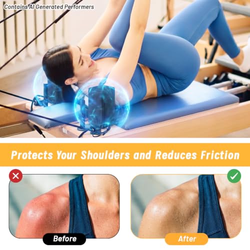 2-Pack Pilates Reformer Shoulder Block Covers - Anti-Slip Cotton