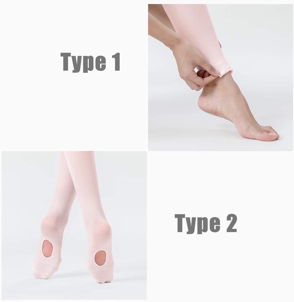 Stelle Ballet Dance Tights - Ultra Soft Convertible Design for Girls & Women | Perfect Fit