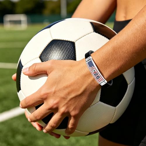 2026 Soccer Fan Bracelet - Adjustable Silicone and Stainless Steel Wristband