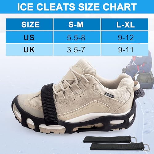 Spikeless Traction Shoe Covers with Straps - Large/X-Large