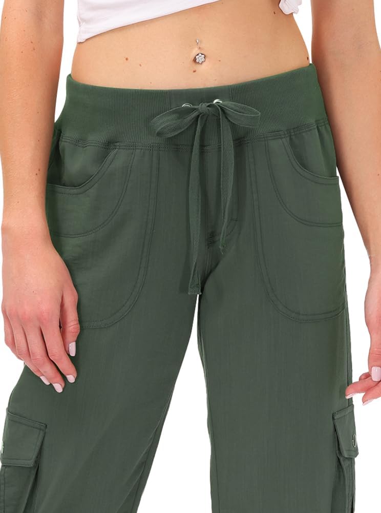 MoFiz Women's Capri Pants - Lightweight Casual Capris with Pockets for Hiking | Loose Fit & Stylish