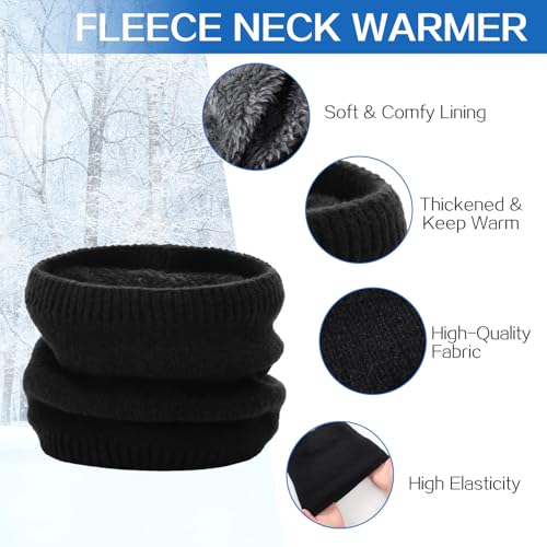Men's Winter Beanie Hat and Scarf Set - Fleece Earflap Beanie