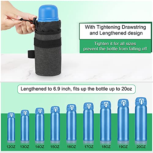 Insulated Bike Water Bottle Holder - Keeps Drinks Cool or Warm - Black