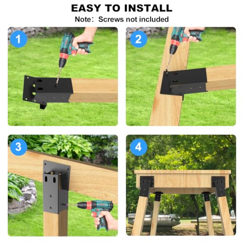 Heavy-Duty 4x4 Deer Stand & Hunting Blind Brackets - Corrosion-Resistant Steel