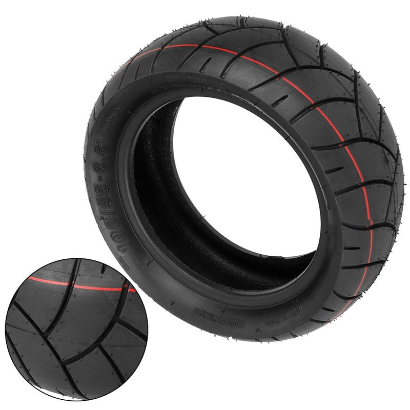 11 inch 90/65-6.5 Tubeless Tire for Electric Scooters, 100/55-6.5 Rubber Thickend Tyre Scooters Replacement Wheel Parts (1Pc)
