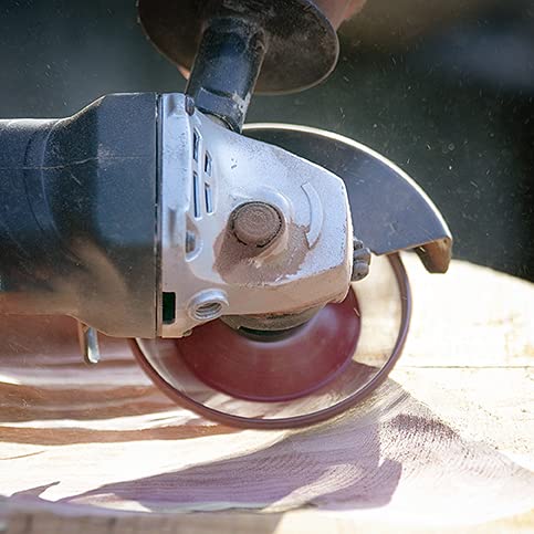 King Arthur's Tools Original and Patented Round Coarse Blue Holey Galahad Tungsten Carbide Disc for Woodworking, Shaping, and Smoothing - Fits most Standard 4 1/2", 115-125mm Angle Grinders #47851 RCB