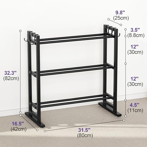 Adjustable Dumbbell Rack - 3 Tier Weight Storage for Home Gym