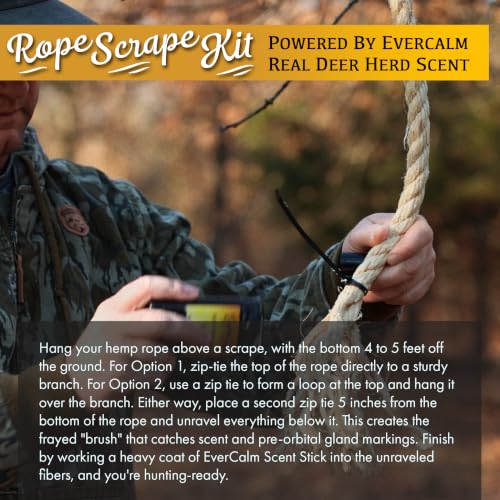 Conquest Scents EverCalm Deer Herd Scent Kit with Rope Scrape, 2.5 oz