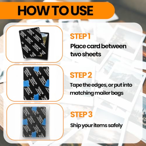 Trading Card Shipping Protectors - 120 Pack, 3.5 x 4.5 Inch, Black Opaque PVC