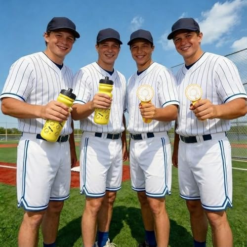 VIHOSE 24-Pack 20 oz Softball Water Bottle and Handheld Fan Gift Set