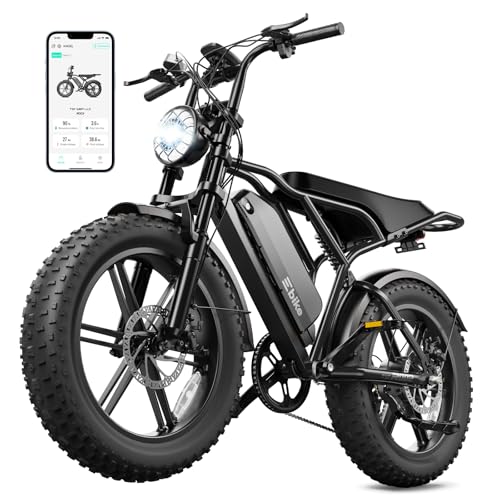 Electric Fat Tire Bike for Adults - 48V 15Ah, Matte Black