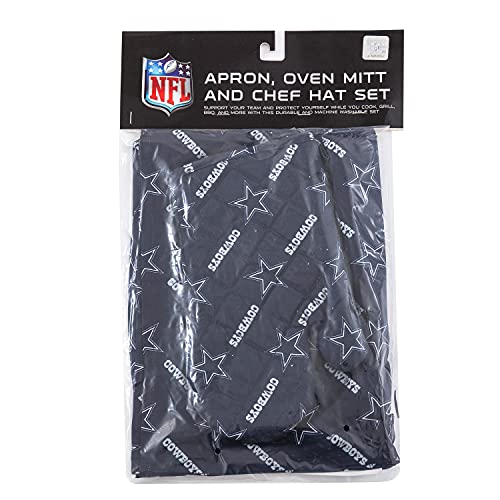 NFL 3-Piece Apron, Oven Mitt & Chef Hat Set - Unisex