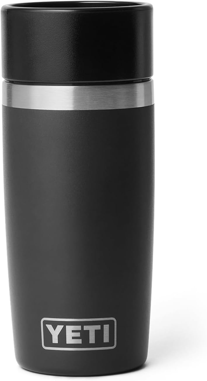 YETI Rambler 12 oz Travel Bottle - Stainless Steel, Vacuum Insulated, Leakproof Cap | Black
