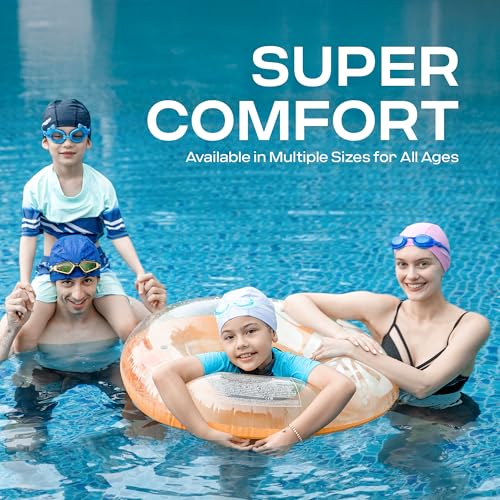 Light Pink Fabric Swim Cap for Women, Men & Kids - Small
