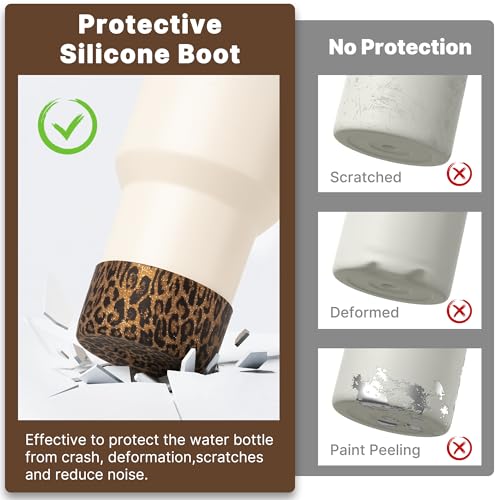 Silicone Boot Sleeve for Stanley 40 oz Tumbler - Glitter Gold