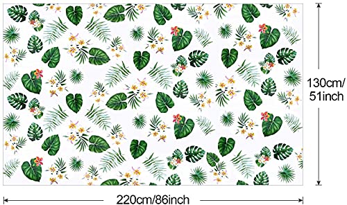 PHOGARY 6 Pack Hawaiian Luau Tablecloths 51x86in Tropical Party Decor