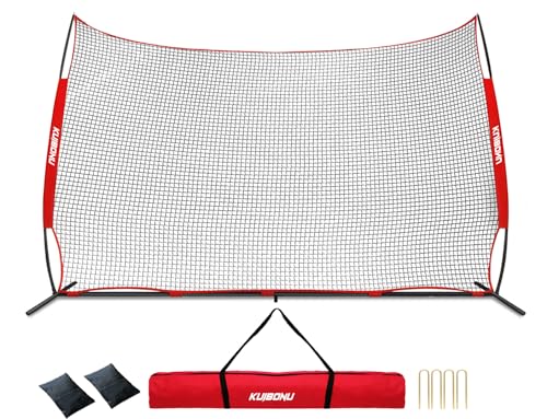 20x10 Foot Sports Backstop Net with Steel Frame for Basketball, Soccer, Lacrosse, Baseball