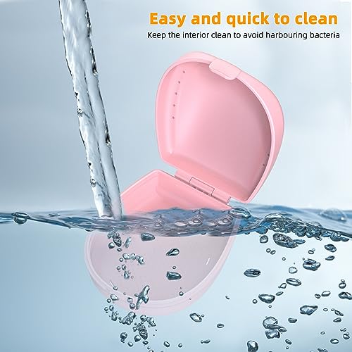 Durable Mouthguard Case - Protective Box for Sports - Pink