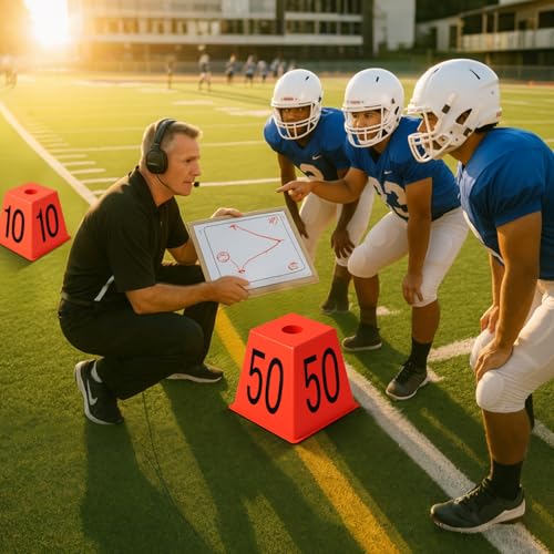 11 Pcs High Visibility Football Field Yard Line Markers Set