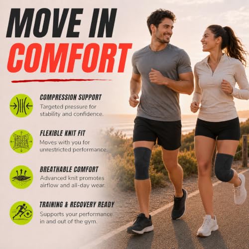 Knee Compression Sleeve for Joint Pain Relief & Support