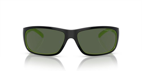 Arnette AN4290 Uka-Uka Sunglasses, Top Black/Fluorescent Green/Dark Green Polarized, 63 mm