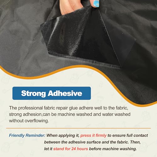 Nylon Fabric Repair Tape - Self Adhesive, Waterproof, 4"x63" - Black
