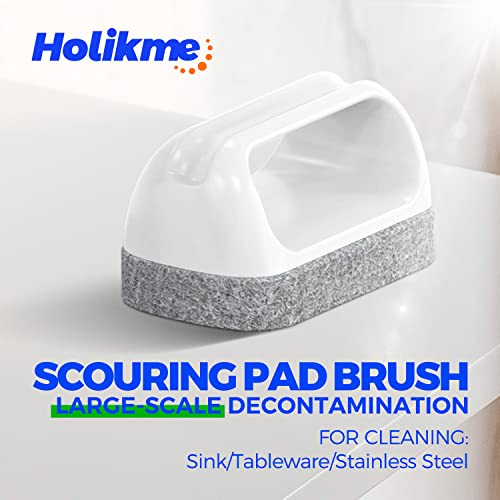 7 Pack Cleaning Brush Set - Ergonomic Scrub Brushes in Green