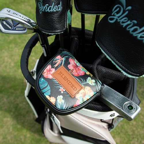 BAIRBRE Golf Club Headcovers for All Brands - Leather Fairway, Hybrid & Mallet Putter Cover, Waterproof, Durable