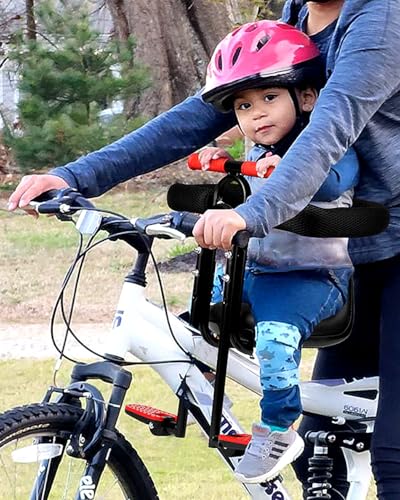 Kid's Front Mounted Bike Seat for Children 2-4 Years - Black