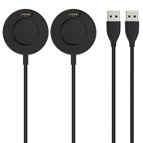 Astorgos for Garmin Watch Charger Compatible with Garmin Vivoactive 6/5, Fenix 8/7/6/5, Forerunner 970/570/265, Instinct, Venu 4/3s, Charger Cable with 3.3 ft/1 m USB-A Charging Cable-2Pack, Black