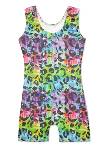 Girls Unicorn Rainbow Gymnastics Leotard with Shorts - 1-10 Years