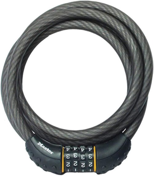 Master Lock Cable Lock - Set Your Own Combination Bike Lock, 6 Ft Long, Black | Pack of 144