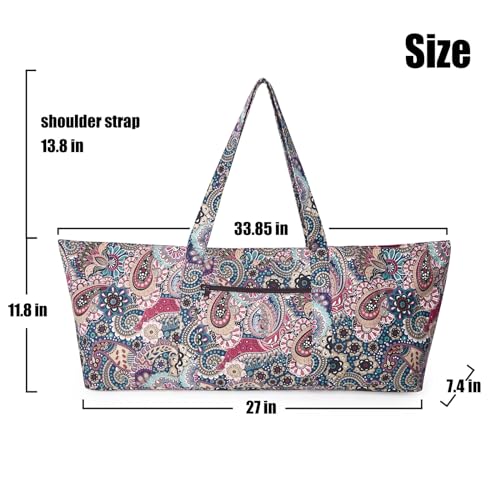 Red Yoga Mat Bag for Women with Large Size Pocket & Mat Carrier